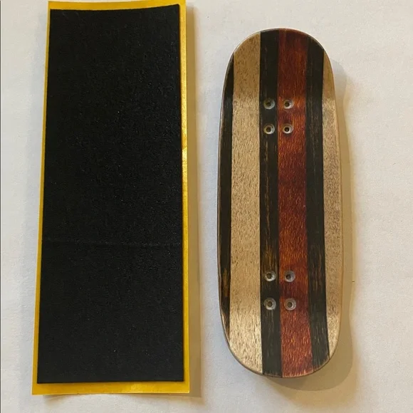 Striped Wooden Fingerboard Deck - Picture 2 of 4